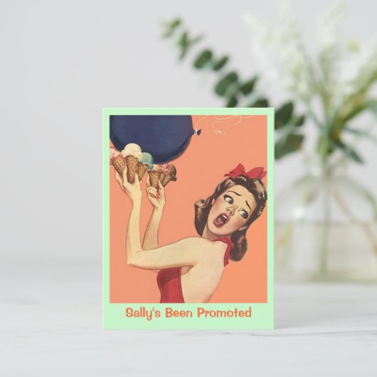 レトロサプライズパーティーの任意の大事な行事招待状 招待状 (スタンド正面)