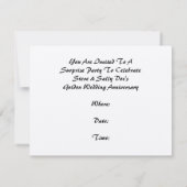 レトロサプライズパーティーゴールデンアニバーシャル招待状 招待状 (裏面)