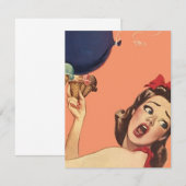 レトロサプライズパーティー招待状 どんな行事にも使える 白紙 招待状 (正面/裏面)