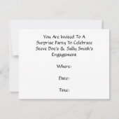 レトロサプライズパーティー 婚約のお祝い招待状 招待状 (裏面)