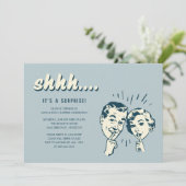 レトロサプライズ誕生日招待状 招待状 (スタンド正面)