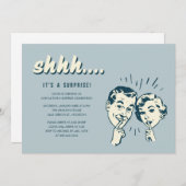 レトロサプライズ誕生日招待状 招待状 (正面/裏面)