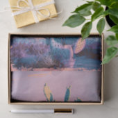 レトロサボテンの砂漠のアートワークのデコページ 薄葉紙 (ギフト)