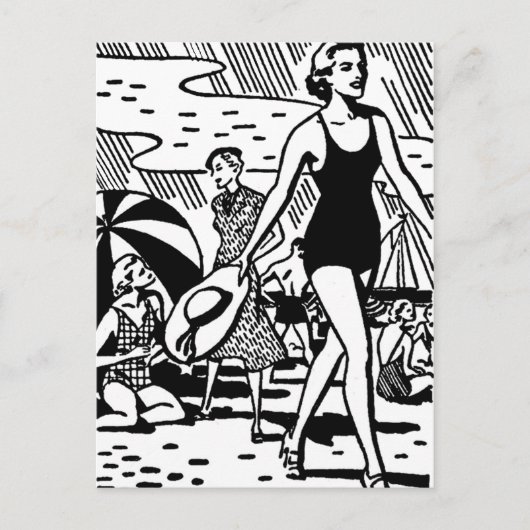 レトロサマーアットザビーチ ポストカード (正面)