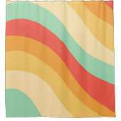 レトロサマーウェーブ#3 #minimal #decor #art シャワーカーテン (正面)