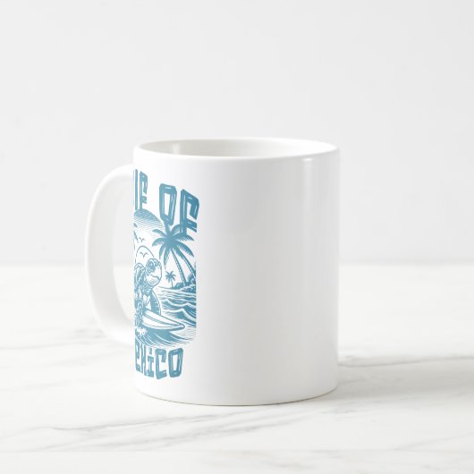 レトロサマーガルフオブメキシコフォーエバーカメビーチG コーヒーマグカップ (正面左)