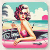 レトロサマーガール コースター (正面)