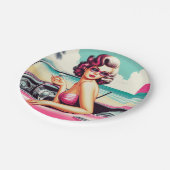 レトロサマーガール ペーパープレート (アングル)