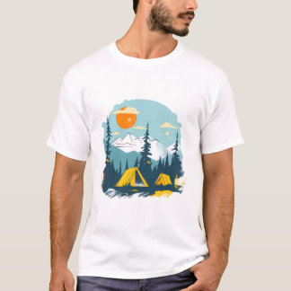 レトロサマーキャンプ グラフィックTシャツ! Tシャツ