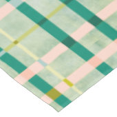 レトロサマーグリーン&ピンク市松模様に テーブルクロス (アングル)
