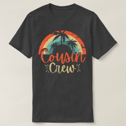レトロサマーティー家族の休暇ヴィンテージレインボーc tシャツ (デザイン正面)