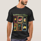 レトロサマーバイブズデザイン Tシャツ (正面)