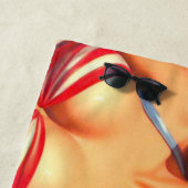 レトロサマーピンアップ ビーチタオル (インサイチュ)