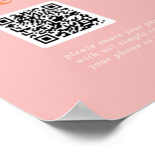 レトロサマーピンクオレンジDIYラブサインをキャプチャ ポスター (角)