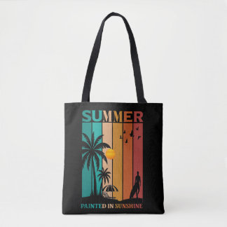 レトロサマーファッションTシャツ Painted in Sunshine トートバッグ