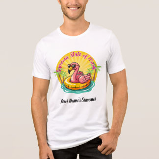 レトロサマーフラミンゴプールパーティー - サマー・ステート・オブ トライブレンドTシャツ