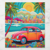 レトロサマーライド ワインラベル (シングルラベル)