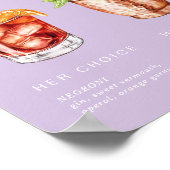 レトロサマーラベンダーシグネチャードリンクサイン ポスター (角)