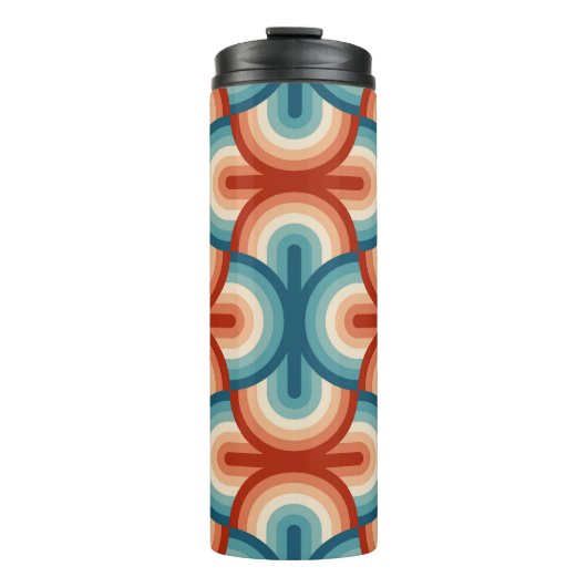 レトロサマーレインボーストライプズ模様 タンブラー (正面)