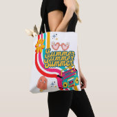 レトロサマーレインボートートバッグ トートバッグ (クローズアップ)