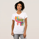 レトロサマーレインボートートバッグ Tシャツ (正面フル)