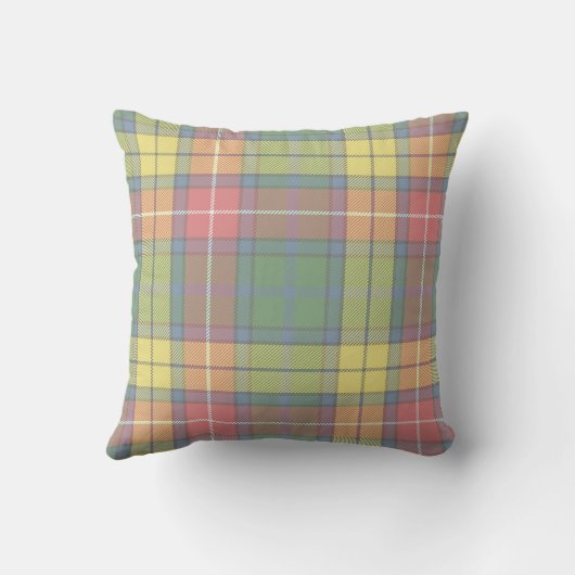 レトロサマー格子柄マドラスカラフルデコールピロー クッション (裏面)