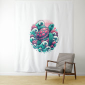 レトロサマー海ウェーブカメ タペストリー (インサイチュ)