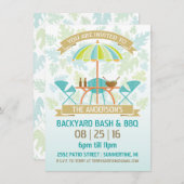 レトロサマーParty招待状 招待状 (正面/裏面)
