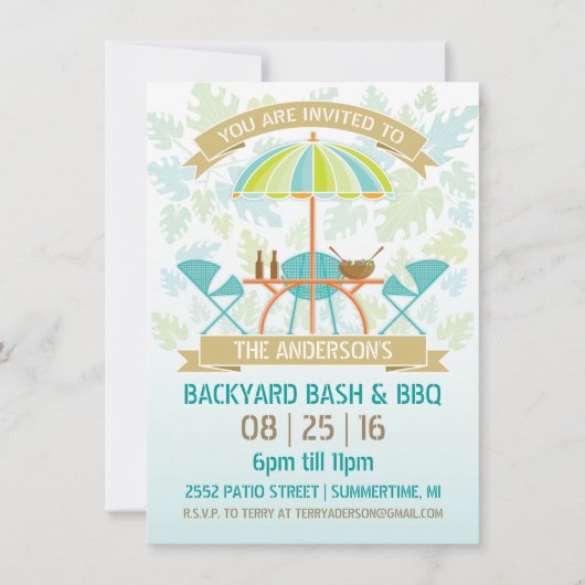 レトロサマーParty招待状 招待状 (正面)