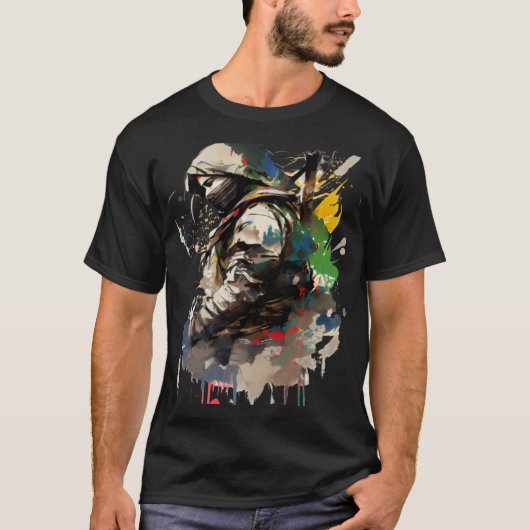レトロサムライウォリアートソード日本の忍者 Tシャツ (正面)
