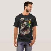 レトロサムライウォリアートソード日本の忍者 Tシャツ (正面フル)
