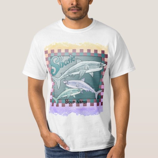 レトロサメ Tシャツ (正面)