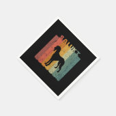 レトロサルキドッグラバーギフトアイディア スタンダードカクテルナプキン (角)