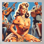 レトロサルサピンアップ ポスター (正面)