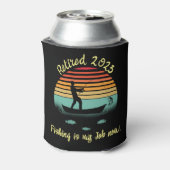 レトロサンおもしろい魚釣り退職 缶クーラー (缶裏面)