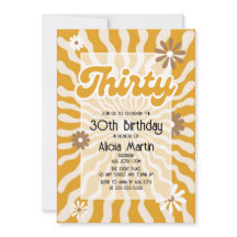 レトロサンウェーブデイジーブラウン30歳の誕生日