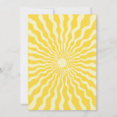 レトロサンウェーブデイジー990誕生日 招待状 (裏面)