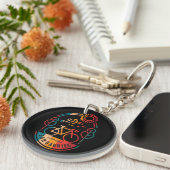 レトロサンガブリエル自転車トレイル。 キーホルダー (正面右)