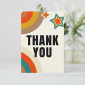 レトロサンキューカードとはっきりしたタイポグラフィ カード (スタンド正面)