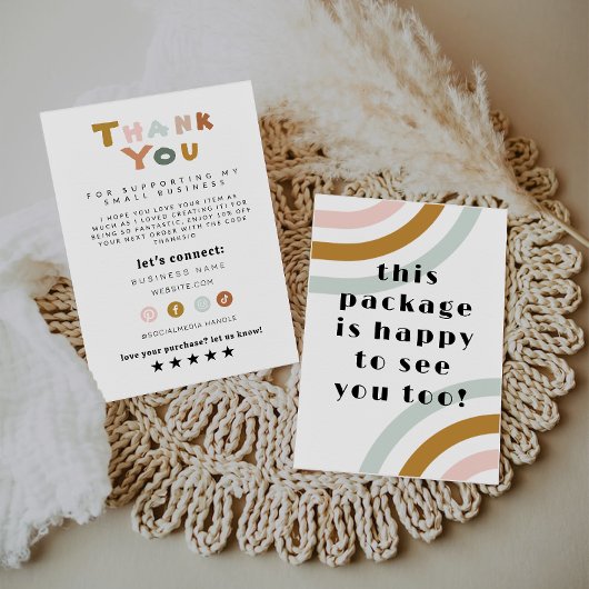 レトロサンキューカードテンプレート サンキューカード