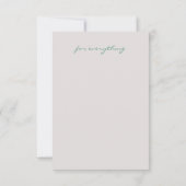 レトロサンキューカードブルーフラワーサンキューカード サンキューカード (裏面)