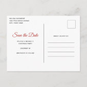 レトロサンクラシックタのクリスマス保存日付 インビテーションポストカード (裏面)