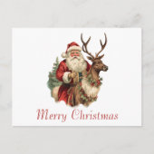 レトロサンクラシックタ伝統的クリスマス ポストカード (正面)
