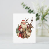 レトロサンクラシックタ伝統的クリスマス ポストカード (スタンド正面)