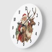 レトロサンクラシックタ伝統的クリスマス ラージ壁時計 (傾斜)