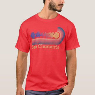 レトロサンクレメンテトロピカルフラワーズ80sスタイルサーフ tシャツ