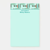 レトロサングラスとサーフボードパーソナライズされた ポストイット (正面)