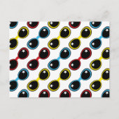 レトロサングラスプライマリーハーズ赤イエローブルー ポストカード (正面)