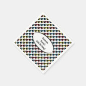 レトロサングラスプライマリ スタンダードカクテルナプキン (角)