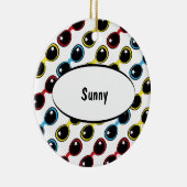 レトロサングラスプライマリ セラミックオーナメント (右)